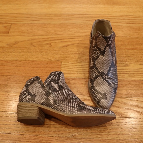 Dolce Vita Faux Snakeskin Booties - Picture 1 of 5